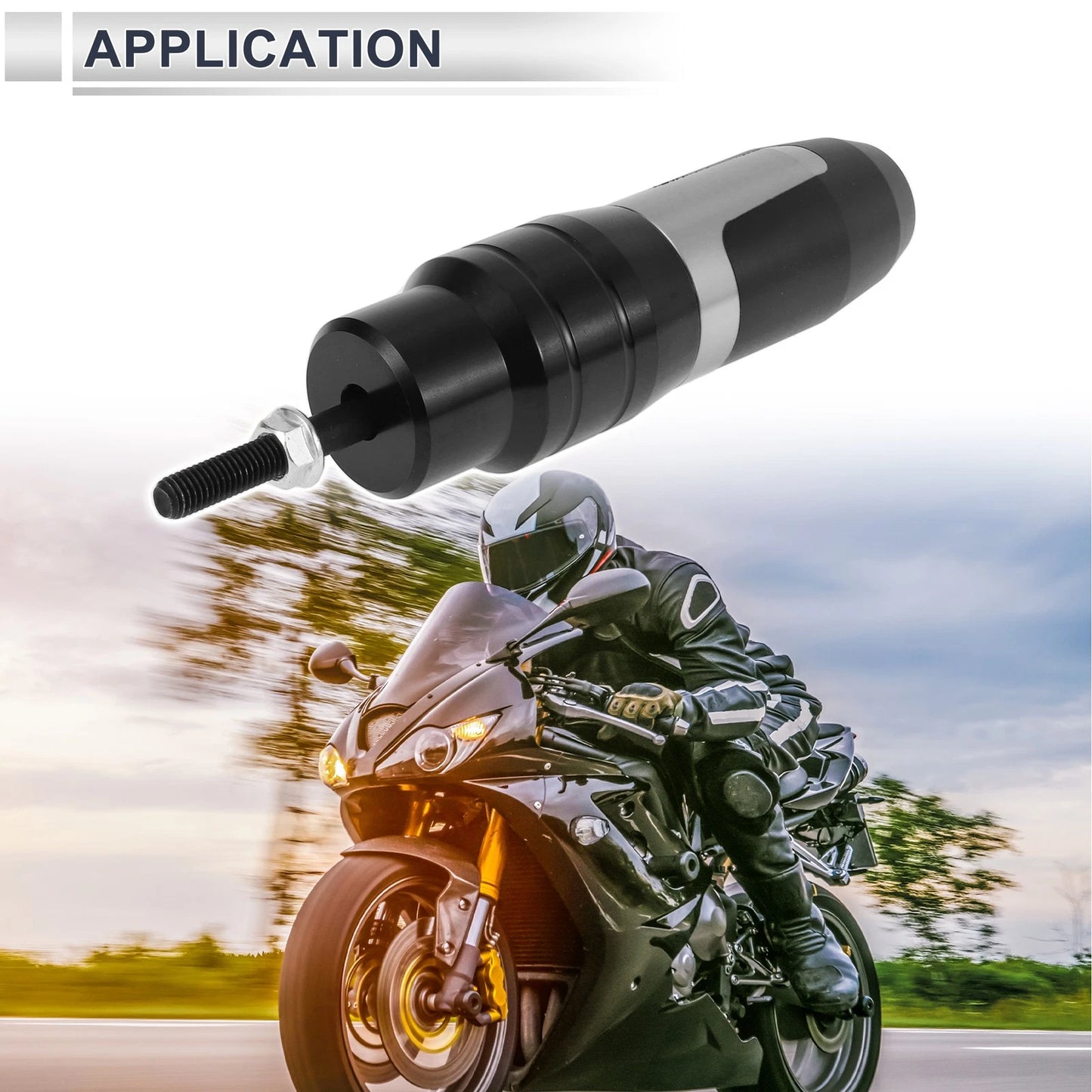 10mm Aluminum Alloy Motorcycle Slider Frame 1 Pc for Make Model