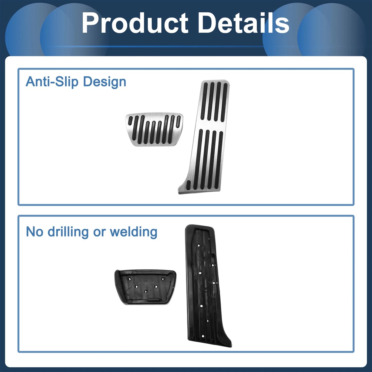 2 x Automatic Foot Accelerator Pedal Covers for Toyota Harrier (2014-2023)