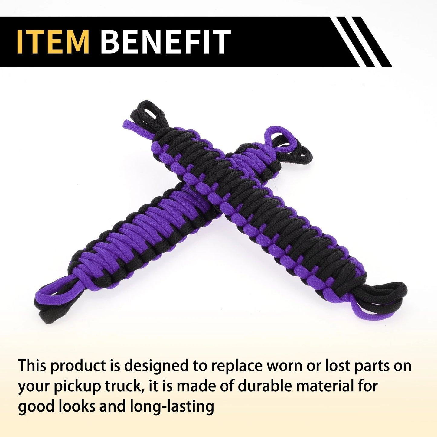 2 x Door Limiting Straps for Jeep Wrangler TJ JK JKU (2007-2018) - Black Purple