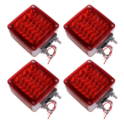 4pcs Square Dual Face Fender Marker Turn Signal Lights for Car