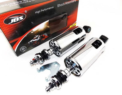 Chrome Rear Shock Absorbers for Harley Davidson FXSTC Softail Custom (07-10)