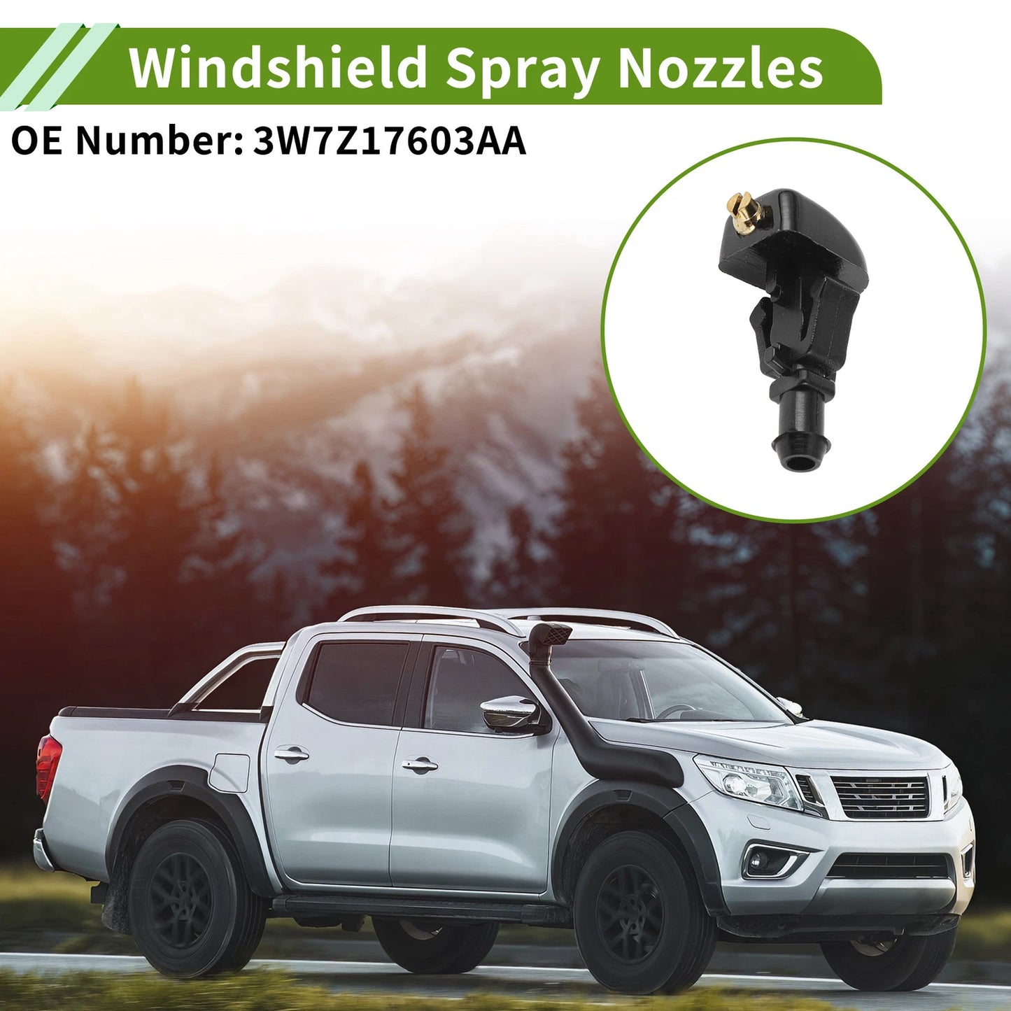 Windshield Washer Nozzle & Hose Connector for Ford (2003-2008)