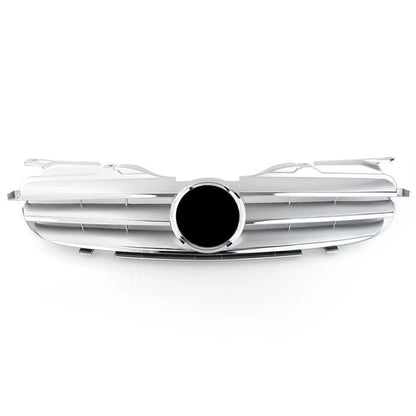 Silver 3-PIN Upper Front Grill for Mercedes Benz R170 W170 SLK Class (1998-2004)