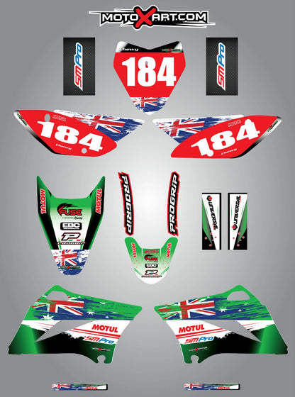 Custom Graphic Kit - AUSSIE PRIDE for KAWASAKI KLX 110 (2010-2023)