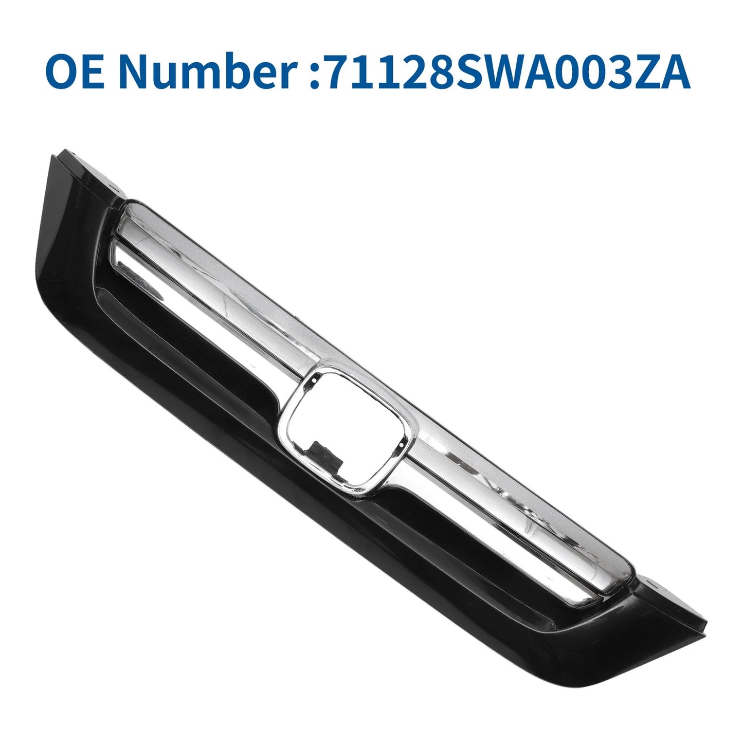 Front Upper Bumper Grille for Honda CR-V 2007-2009 Chrome Silver Tone