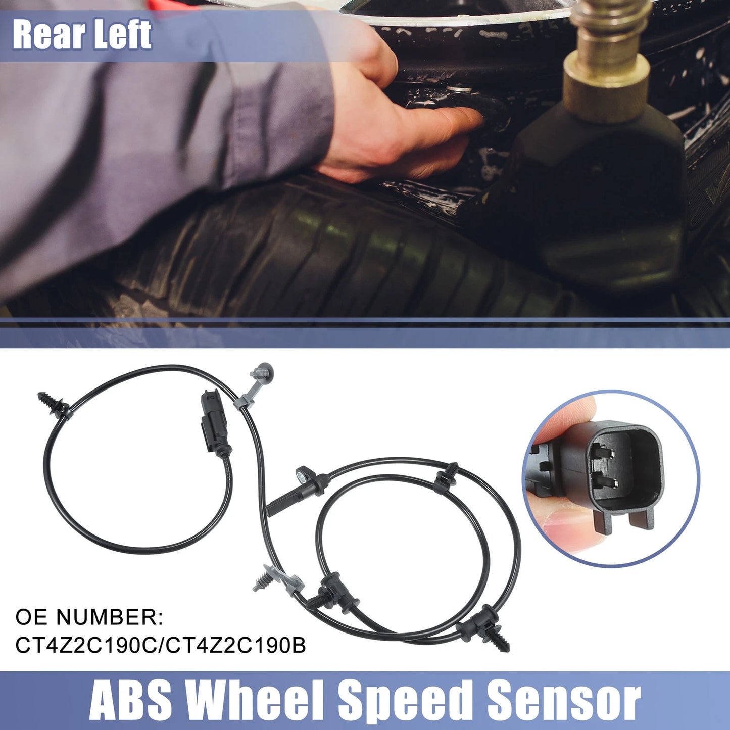 Rear Left ABS Wheel Speed Sensor for Ford Edge (2011-2014)