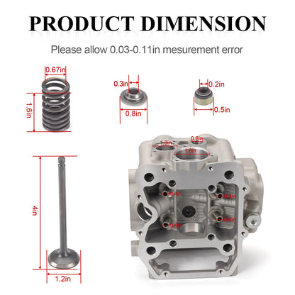 Engine Cylinder Head & Valve Kit for Polaris Sportsman 400/450/500 (2000–2011)