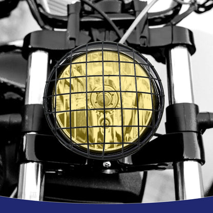7.8" Headlight Mesh Grill Headlamp Grid Cover for Harley
