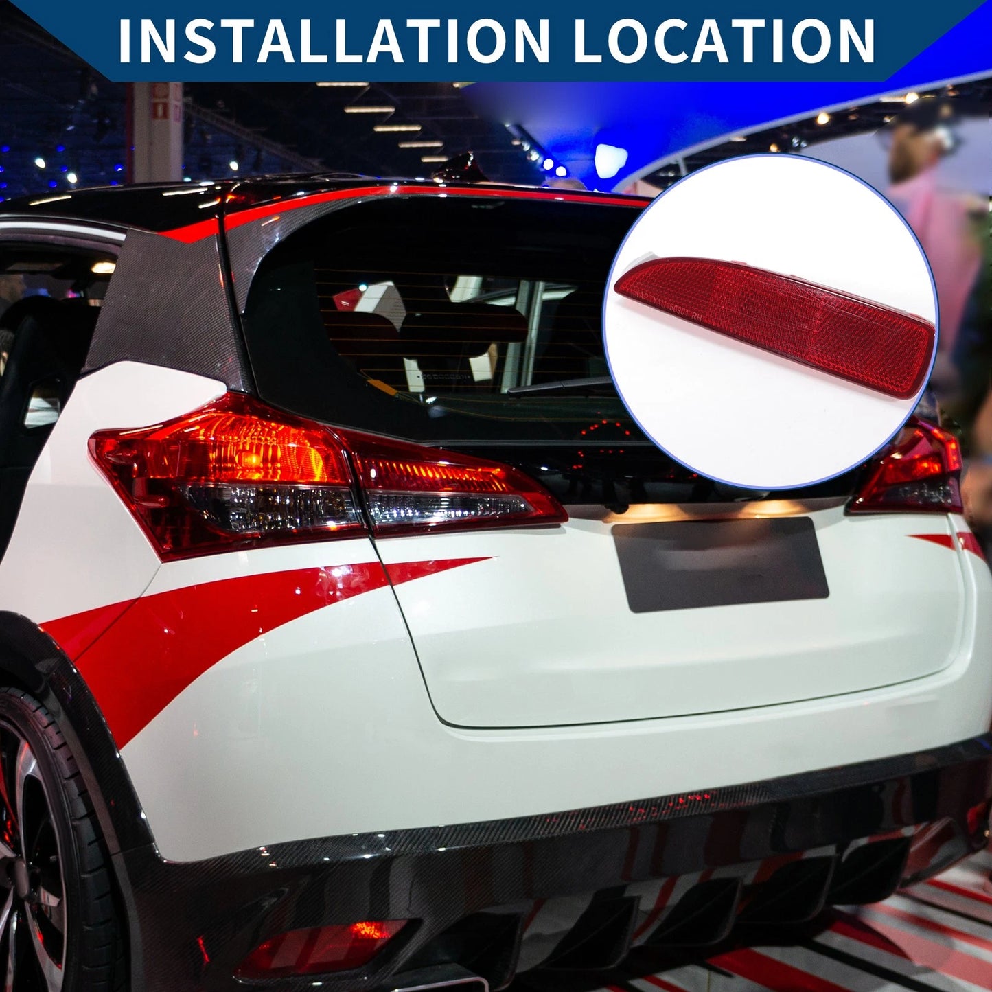 Rear Left Bumper Reflector for Toyota Prius (2019–2022)