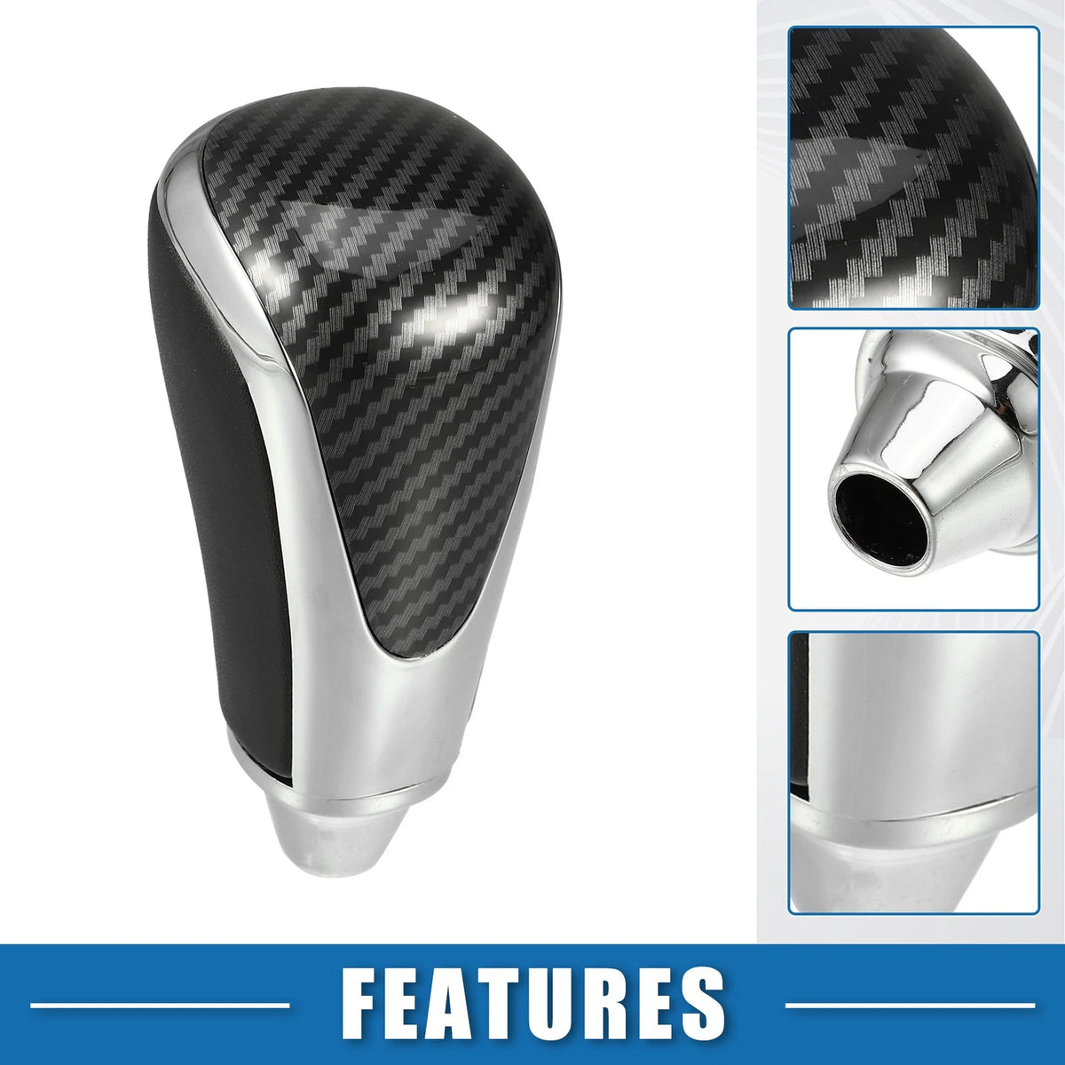 Automatic Gear Shift Knob Black Carbon Fiber for Toyota Hilux (2005–2012)
