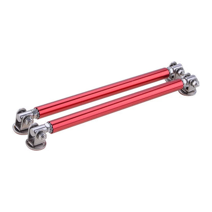 Adjustable Red Front Bumper Lip Splitter Strut Rods for Car
