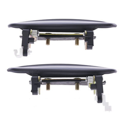 2 x Front Left & Right Outer Door Handles Smooth Black for Kia Rio (2002-2005)