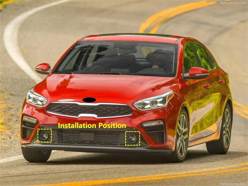 Carbon Fiber Fog Light Ring Cover Trim for 2019-2021 Kia Forte K3