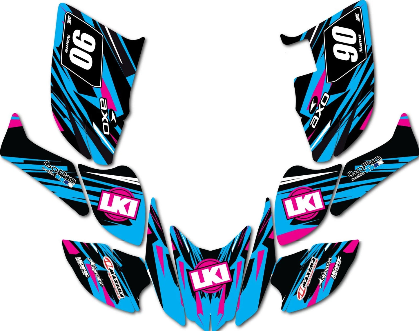 Duke Style Graphics Sticker Kit for Honda TRX 90 ATV Decals