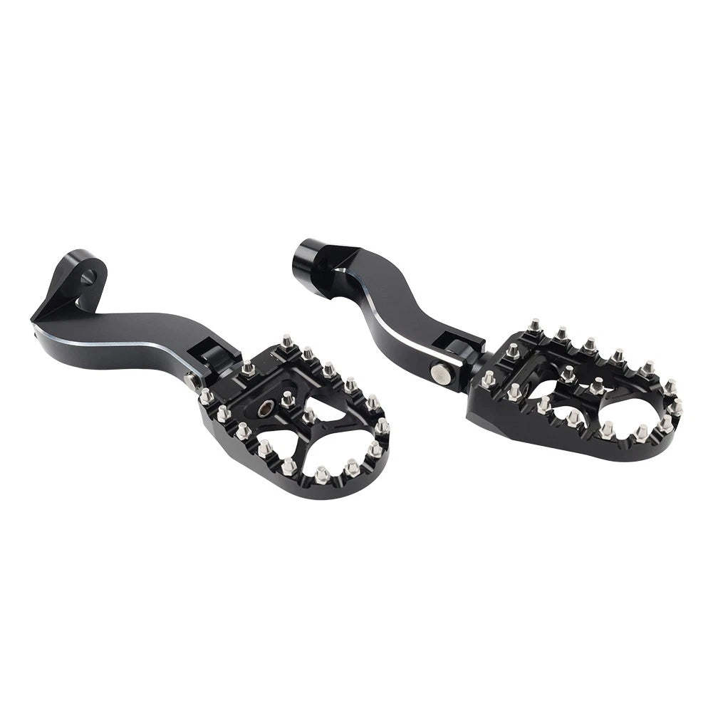 Black Rear Passenger Pedals Mount Kit for Harley Touring Electra Glide (1993-2024)