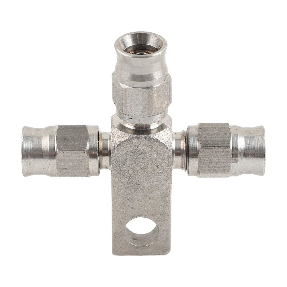 Stainless Steel AN-3 Tee Brake Hose Fittings for Car (No Year Specified)