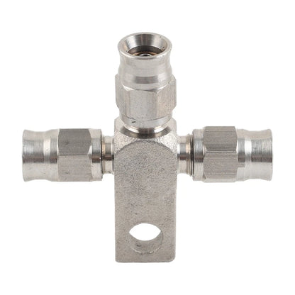 Stainless Steel AN-3 Tee Brake Hose Fittings for Car (No Year Specified)
