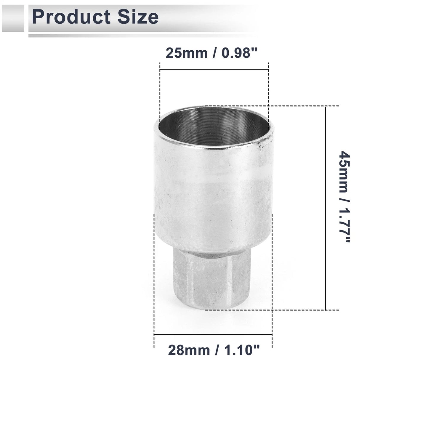 Wheel Lock Lugnut Antitheft Screw Nut Removal Key Socket for Jeep Compass