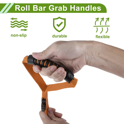 Roll Bar Grab Handles for Jeep Wrangler JL (2018-2024) - Orange