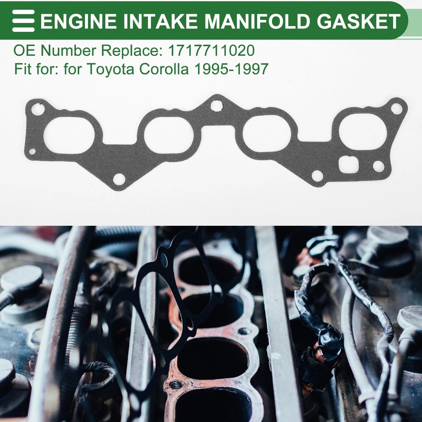 Lower Engine Intake Manifold Gasket for Toyota Corolla (1995–1997)