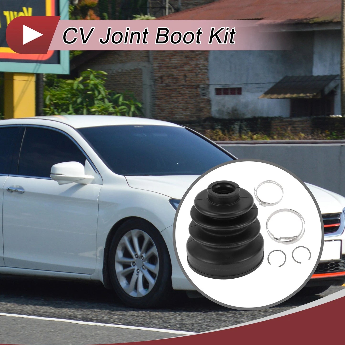 Inner CV Joint Boot Kit with Clamps for Honda Accord (2008-2012)