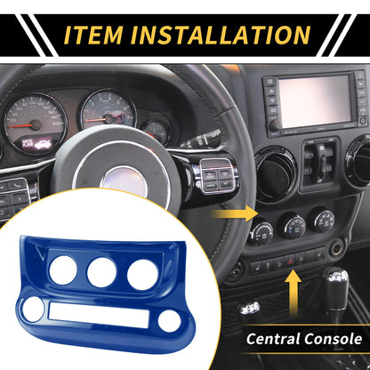 AC Switch Button Control Cover Trim for Jeep Wrangler JK JKU (2011-2017) Blue