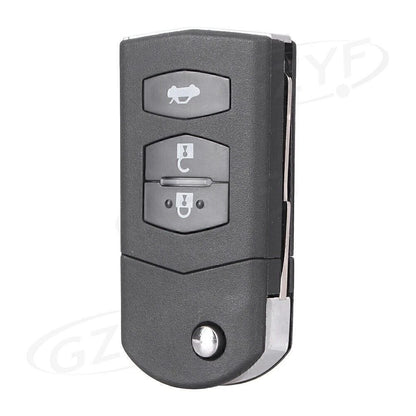 3 Button Flip Key Shell for 2004-2013 Mazda 3, 5, 6 Remote Key Case
