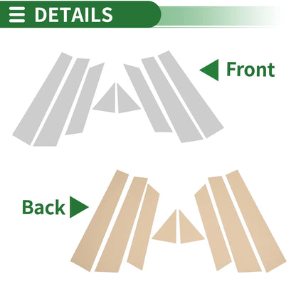 8 Pcs Door Pillar Window Trim for Infiniti EX35 Chrome Silver (2008 - 2015)