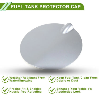 Fuel Tank Door Cap Cover for Ford Focus (2007-2011) Silver Tone