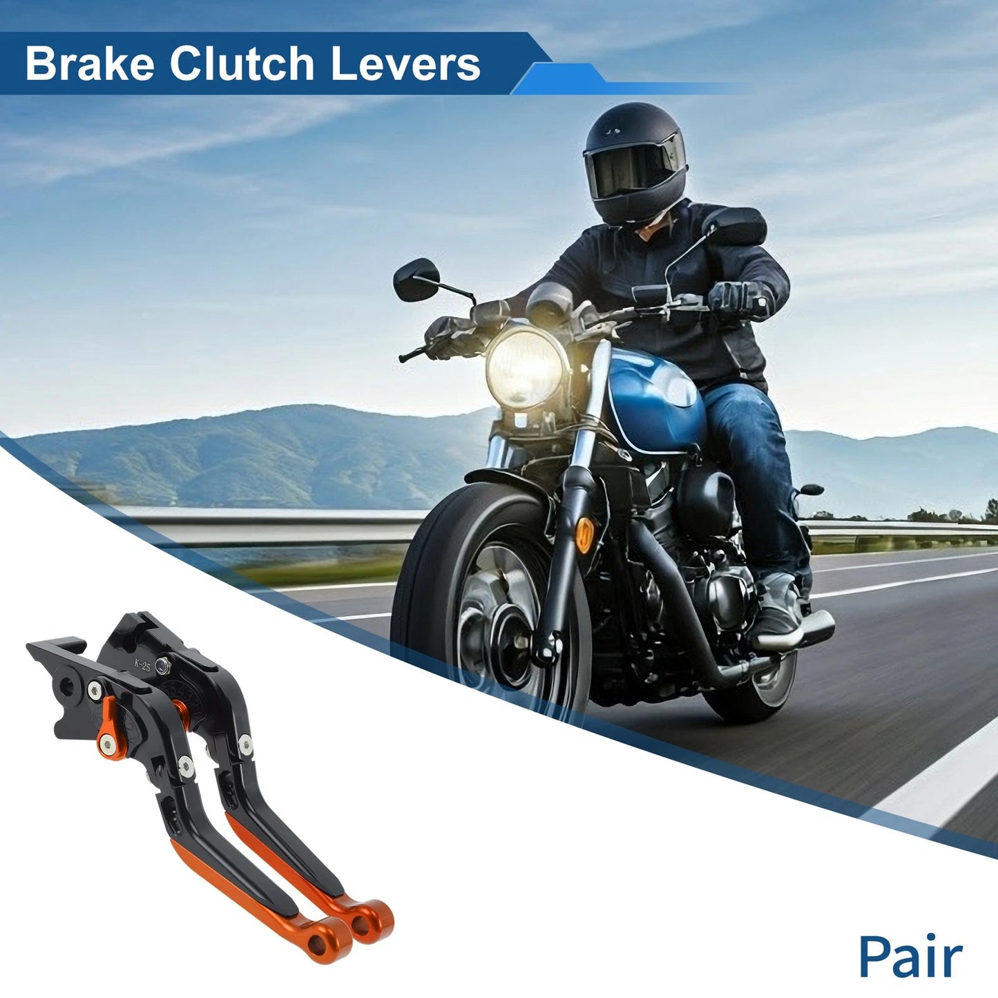 Brake Clutch Levers 1 Pair for Kawasaki Z250SL (2016–2017)