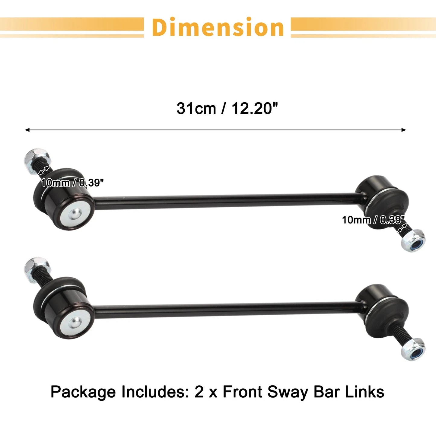 2 x Front Stabiliser Sway Bar Links for BMW 3 Series (1998-2007)