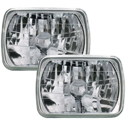 2 x Crystal Clear Lens Chrome Headlights for Mazda RX-7 FC3S (1986-1992)