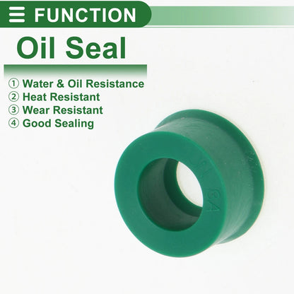 Oil Seal / 8x15x8mm / Rotary Shaft TPU Green 5 Pcs for Make Model