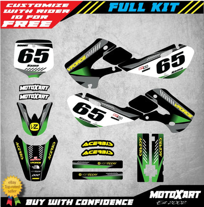 Custom Graphics Kit for Kawasaki KLX 110 (2000-2009) Decals