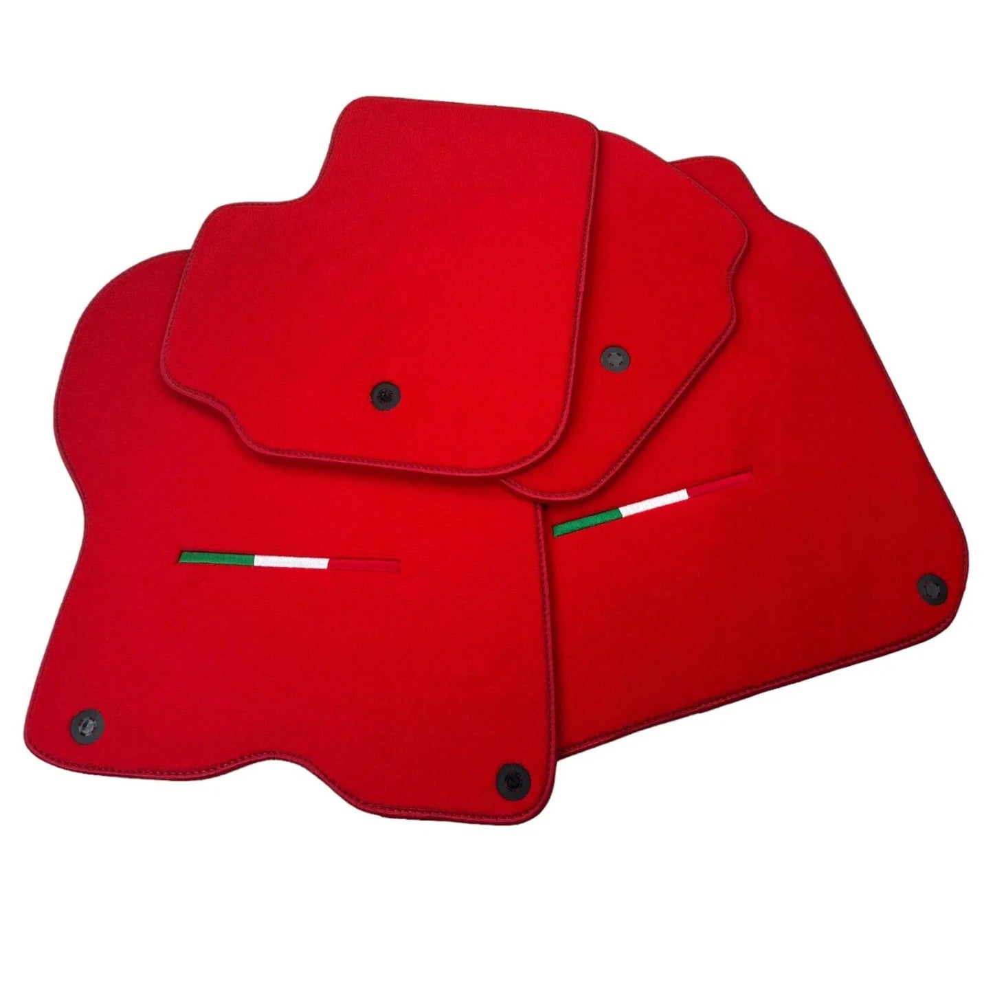 Red Floor Mats for Ferrari GTC4 Lusso (2016-2023) - AutoWin Brand Italian Edition