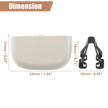 Beige Iron Sun Visor Cap Clip Retainer for Ford Fusion (2013-2016)