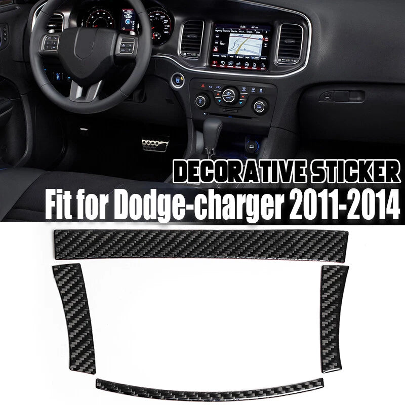 Carbon Fiber Storage Box Frame Cover Trim 4 x For Dodge Charger (2011-2014)