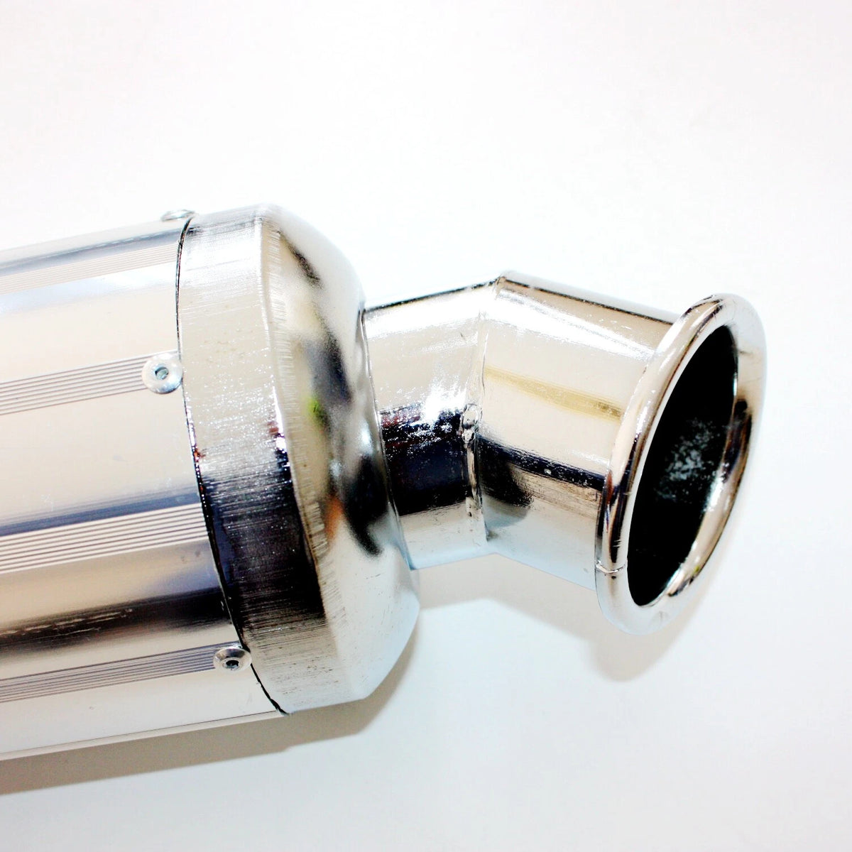 460mm Silver Alloy Exhaust Muffler + Clamp for 150cc 250cc Quad ATV