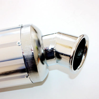 460mm Silver Alloy Exhaust Muffler + Clamp for 150cc 250cc Quad ATV