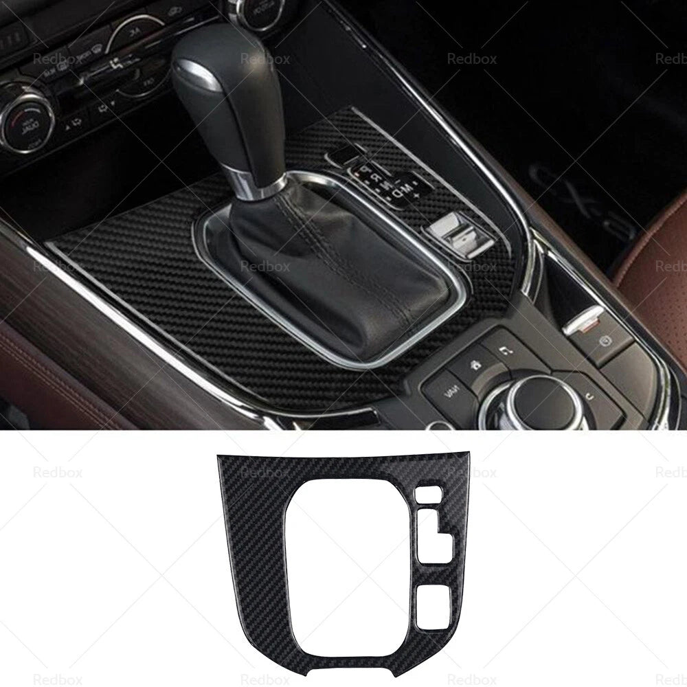 Center Console Gear Shift Cover Frame for Mazda CX-9 (2016-2022) Carbon Fiber