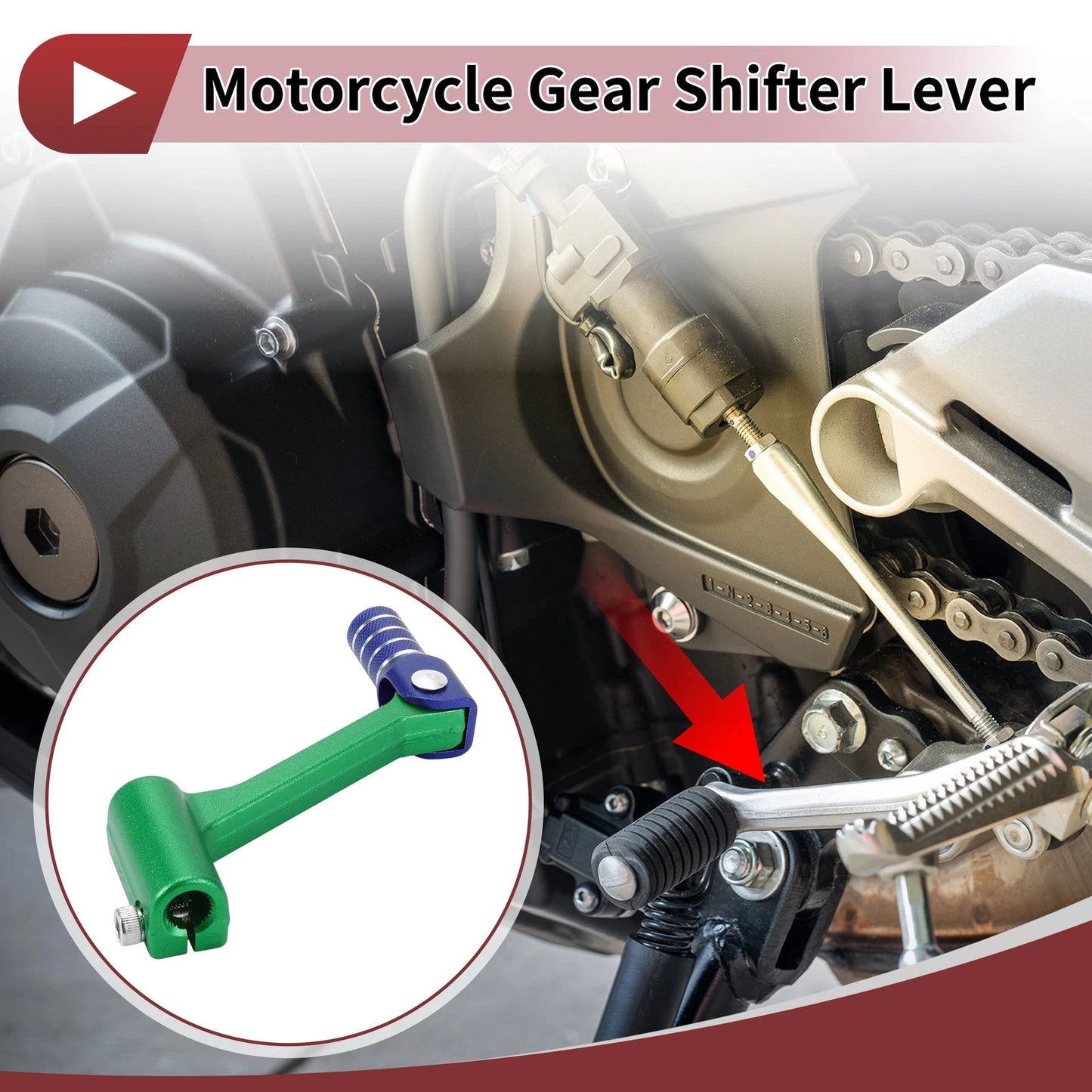 Folding Gear Shifter Lever for Bosuer Cheetah Green Blue