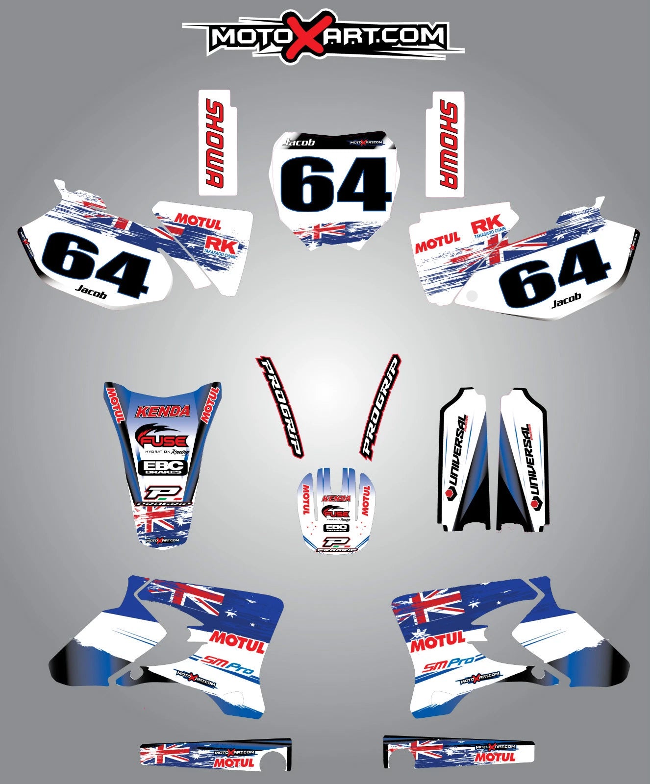 AUSSIE PRIDE Custom Graphic Kit for Yamaha YZ 250F (2003-2005) Stickers