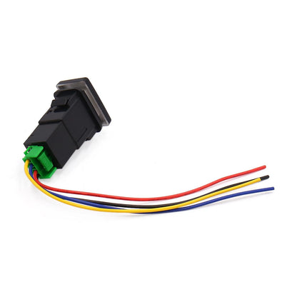 Black Plastic ON/OFF Push Button Foglight Switch Wiring Harness for Toyota