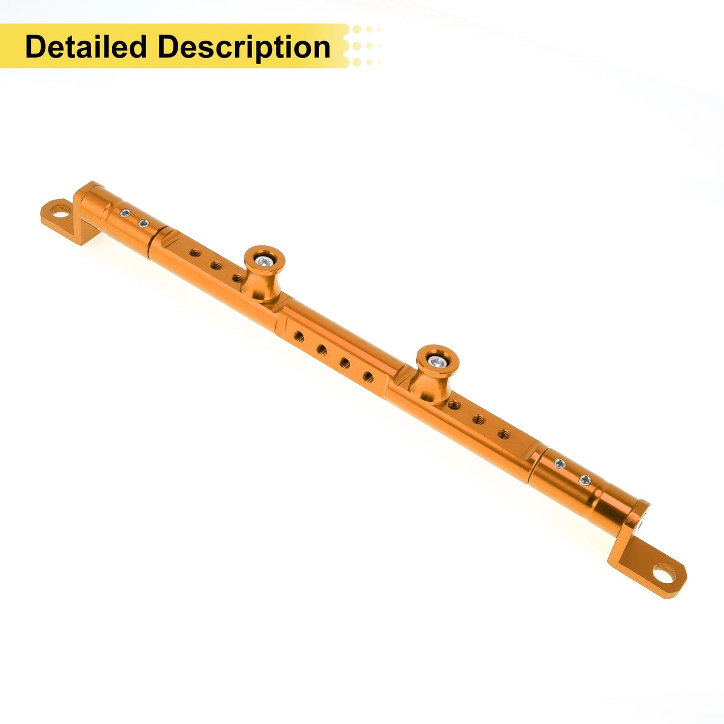 Cross Bar Handlebars 10mm/0.39" Dia Orange for Motorcycle