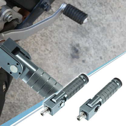 Pair 8MM Folding Motorcycle Foot Pegs Aluminum Alloy Titanium Tone for Universal