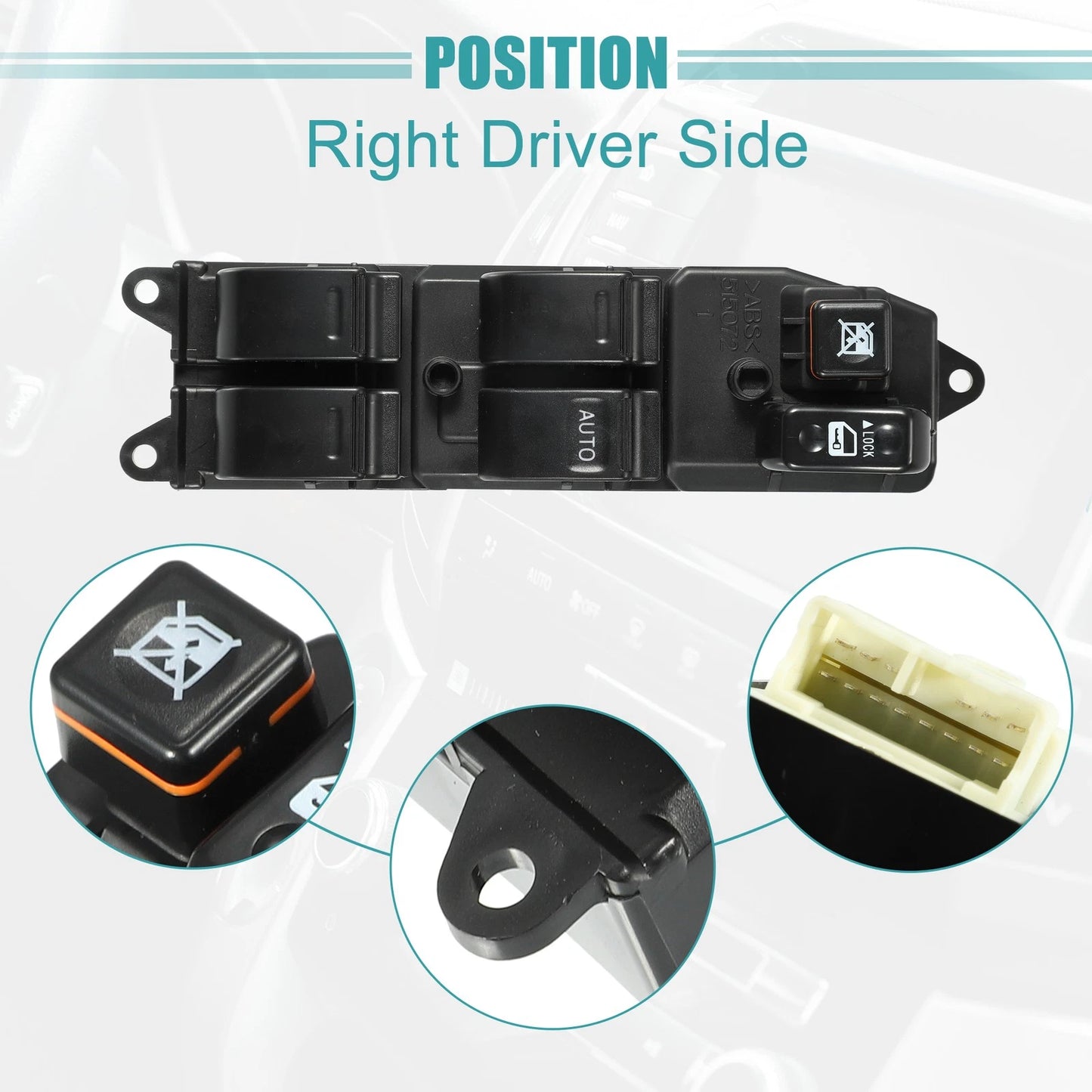 Driver Side Power Window Switch for Toyota Corolla (1997-2001)