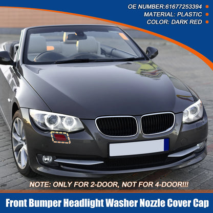 Right Side Front Bumper Washer Nozzle Cover for BMW E92 Dark Red (2011-2013)