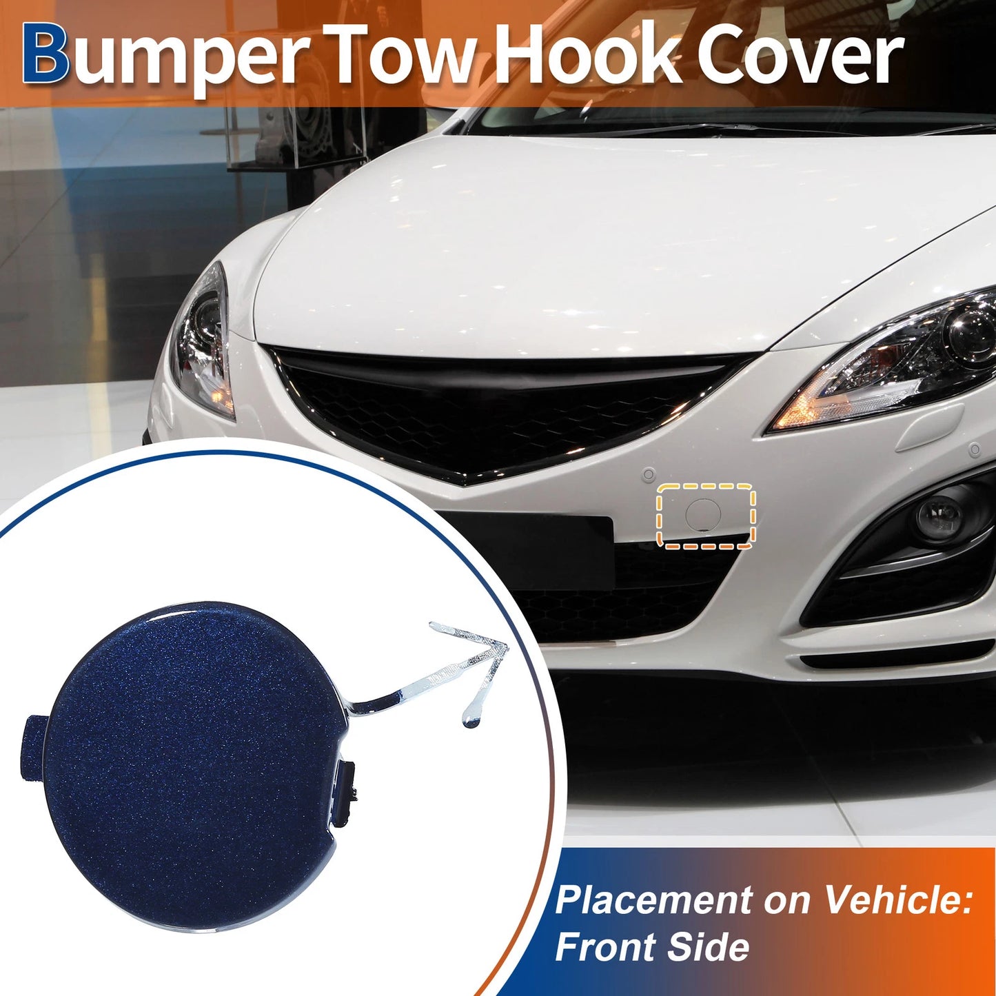 Front Right Tow Hook Cover for Mazda 6 (2008-2012) - Blue
