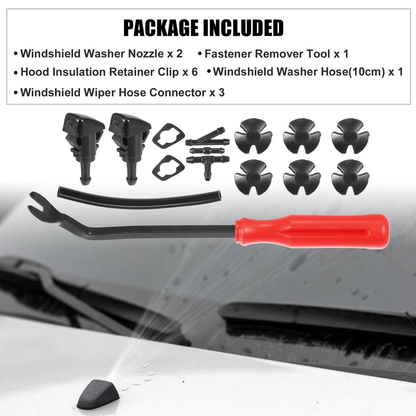 15pcs Front Windshield Washer Nozzles for Subaru Impreza (2008-2014)