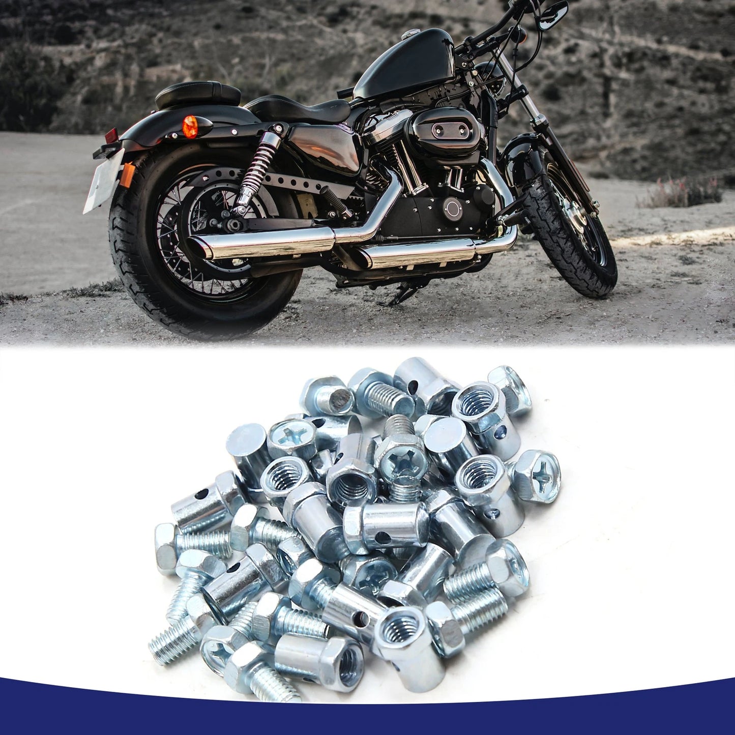 5mm Thread 7mm Brake Cable Wire Nipple Screw Universal 20 x for Scooter